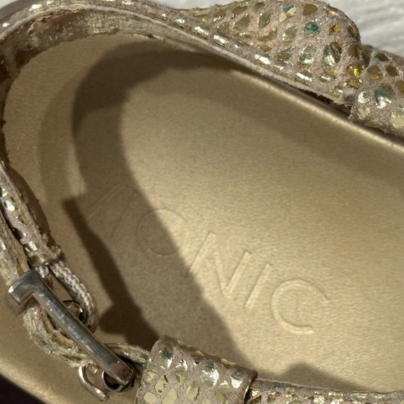 Vionic Gold Snake Print Sandals with Crystal Accents - Picture 5 of 13